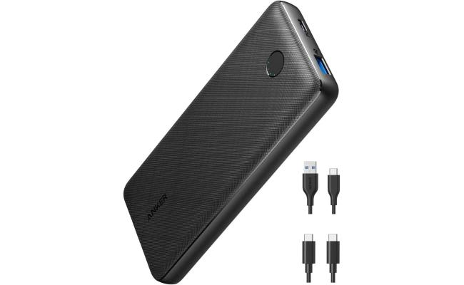 Anker PowerCore 20K Portable Fast Charger Power Bank 20,000mAh & USB-C & USB-A Output - Black